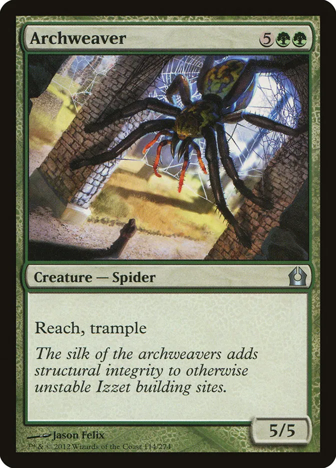 2012 Return to Ravnica Archweaver #114 uncommon card image