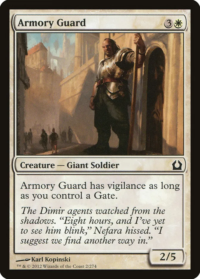 2012 Return to Ravnica Armory Guard common #2 common card image