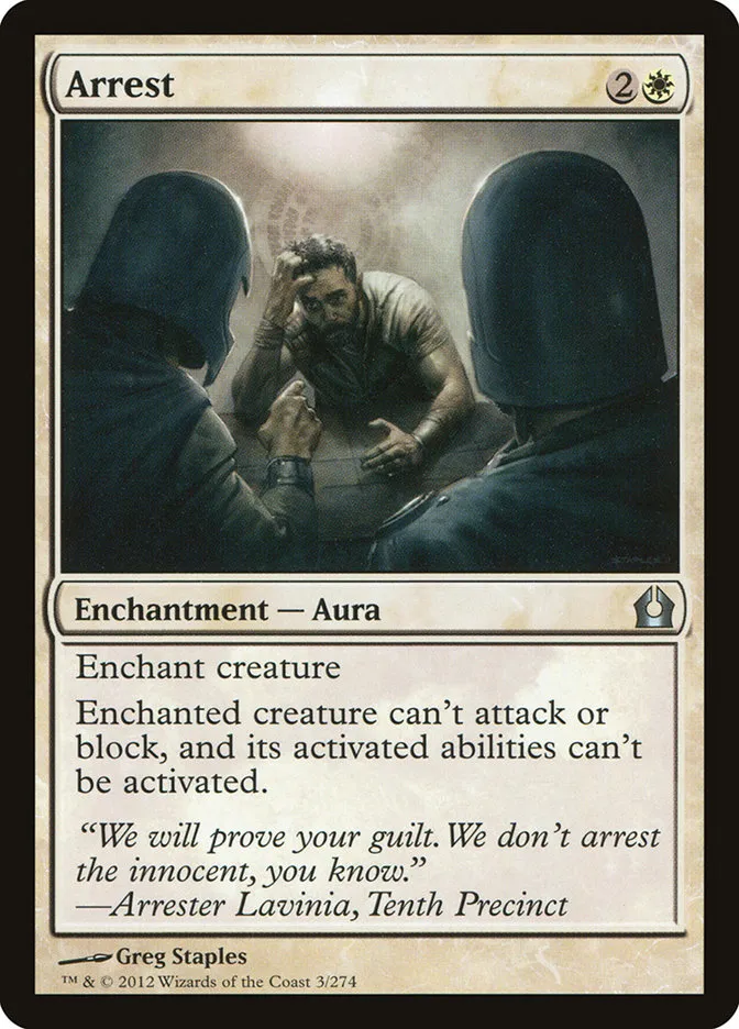 2012 Return to Ravnica Arrest uncommon #3 uncommon card image