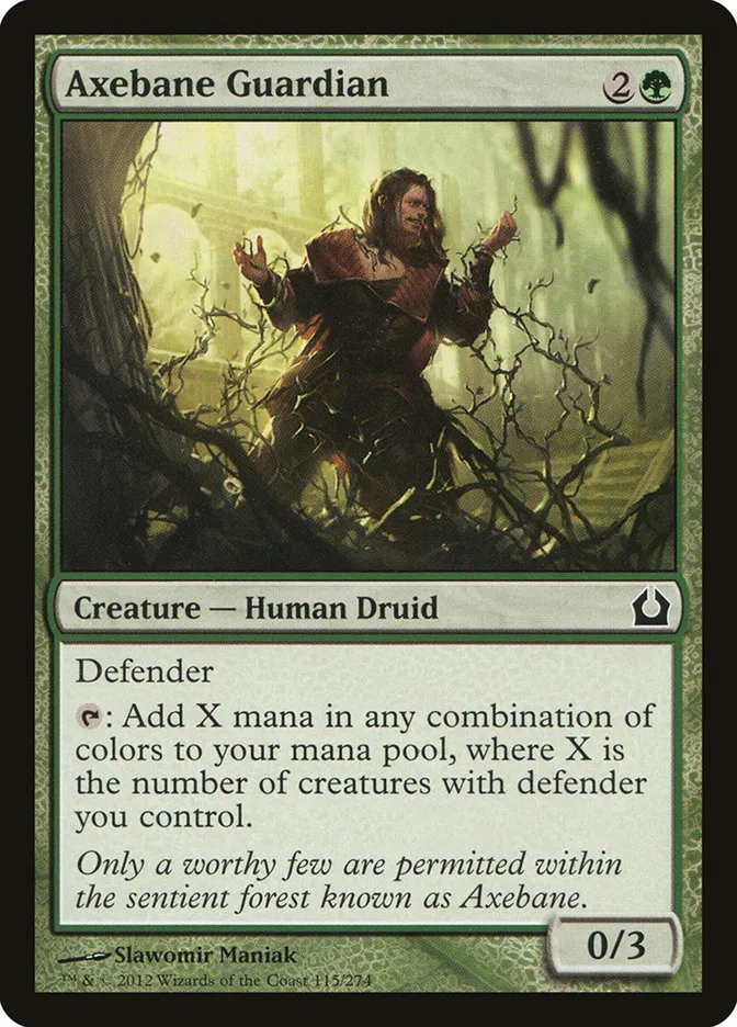 2012 Return to Ravnica Axebane Guardian #115 common card image