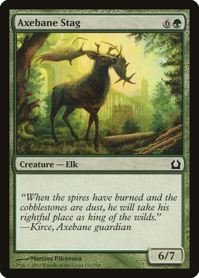 2012 Return to Ravnica Axebane Stag #116 common card image