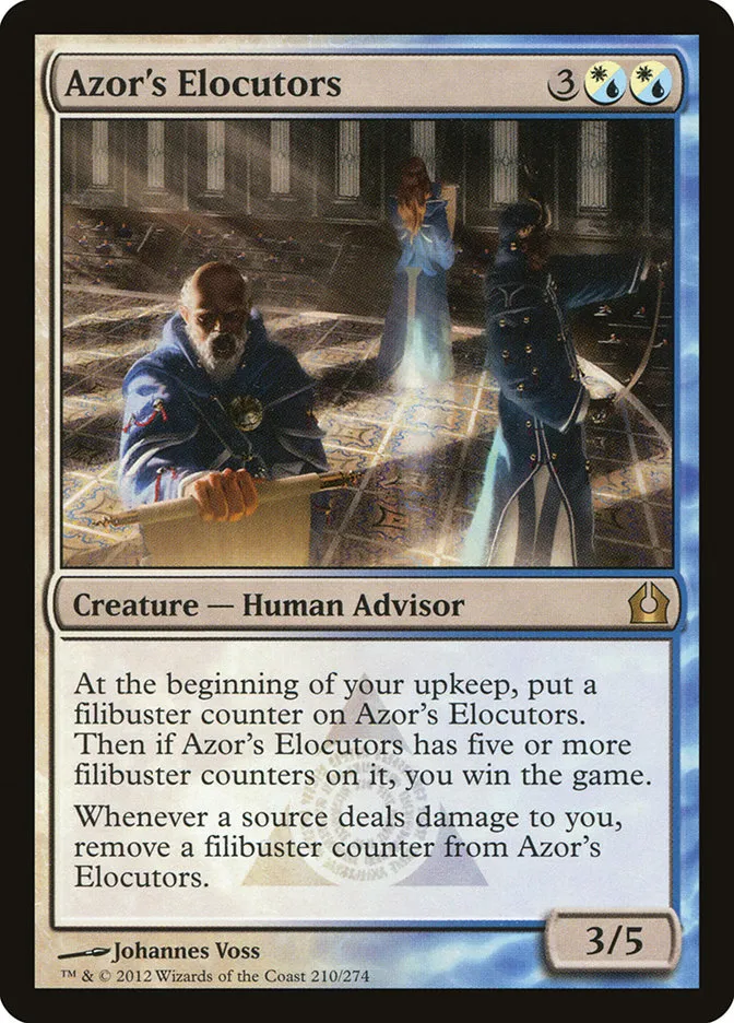 2012 Return to Ravnica Azor's Elocutors #210 rare card image