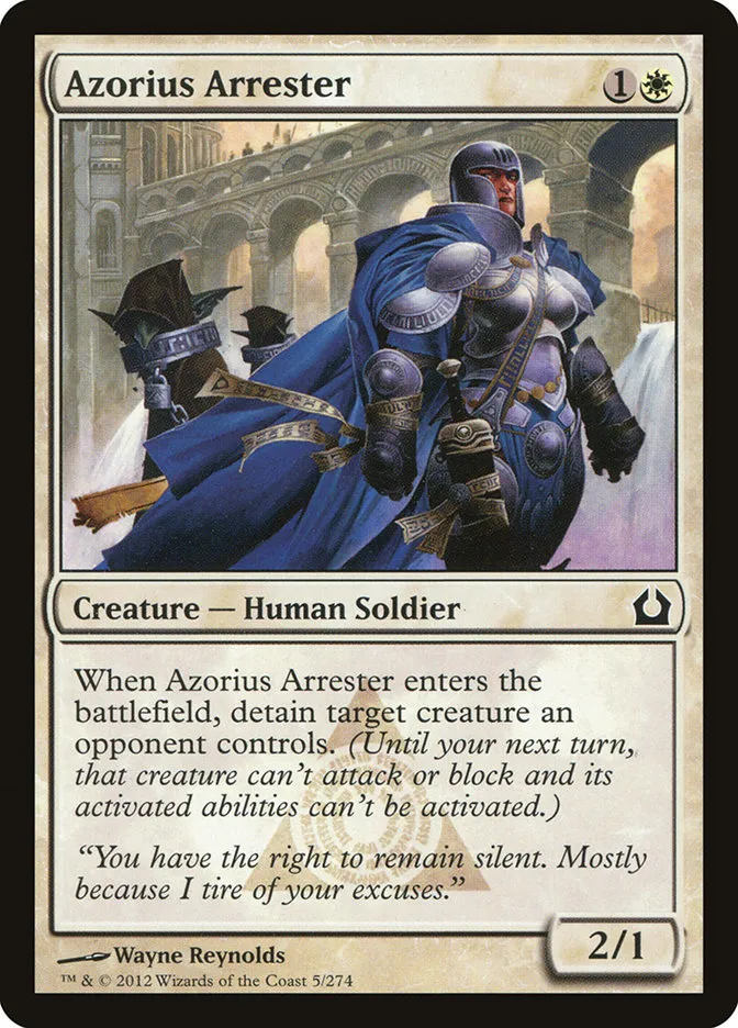 2012 Return to Ravnica Azorius Arrester common #5 common card image