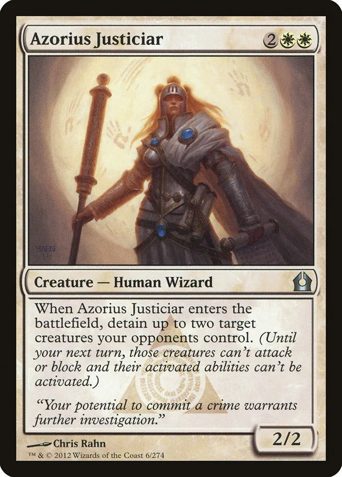 2012 Return to Ravnica Azorius Justiciar [Foil] uncommon #6 uncommon card image