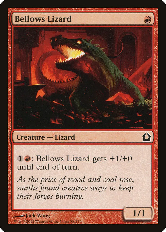 2012 Return to Ravnica Bellows Lizard [Foil] common #88 common card image