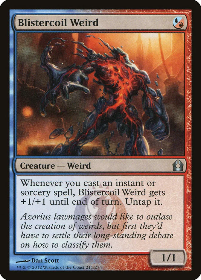 2012 Return to Ravnica Blistercoil Weird #211 uncommon card image