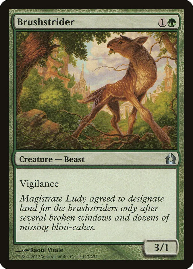 2012 Return to Ravnica Brushstrider uncommon #117 uncommon card image