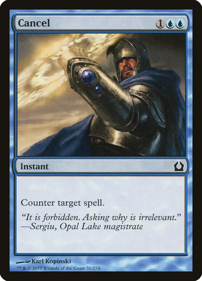 2012 Return to Ravnica Cancel [Foil] common #31 common card image