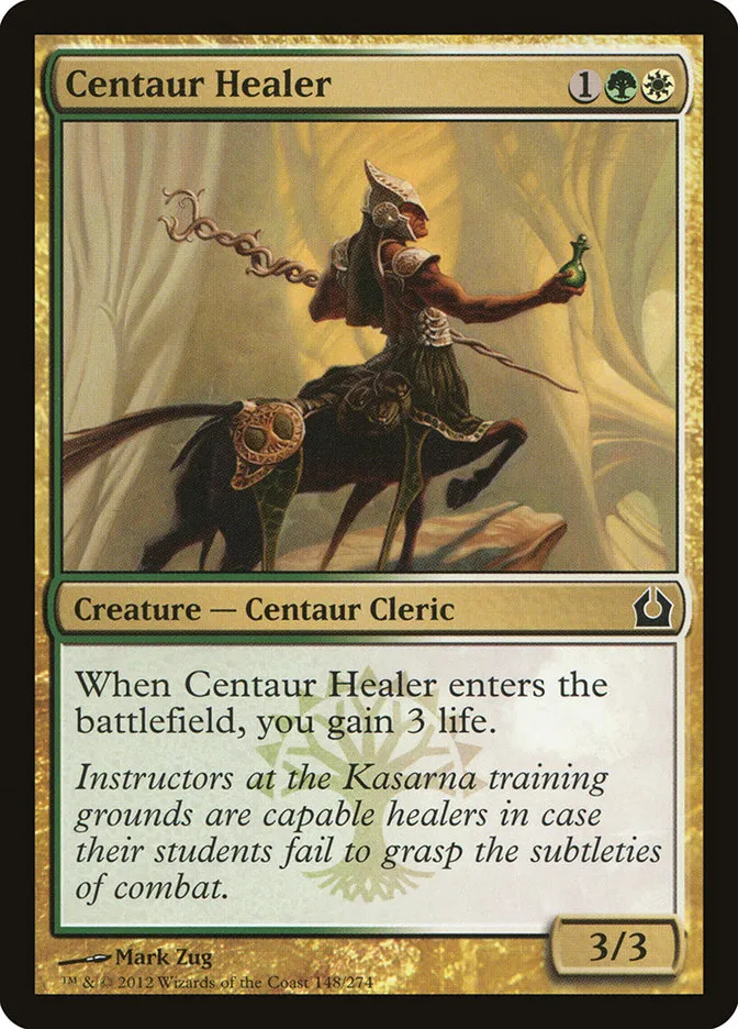 2012 Return to Ravnica Centaur Healer common #148 common card image