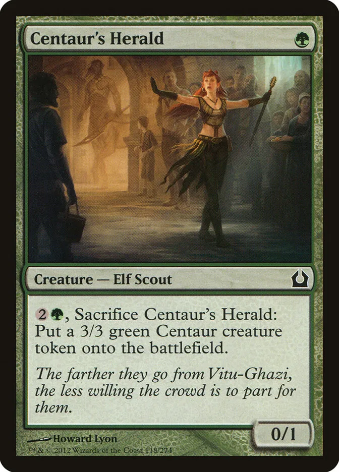 2012 Return to Ravnica Centaur's Herald common #118 common card image