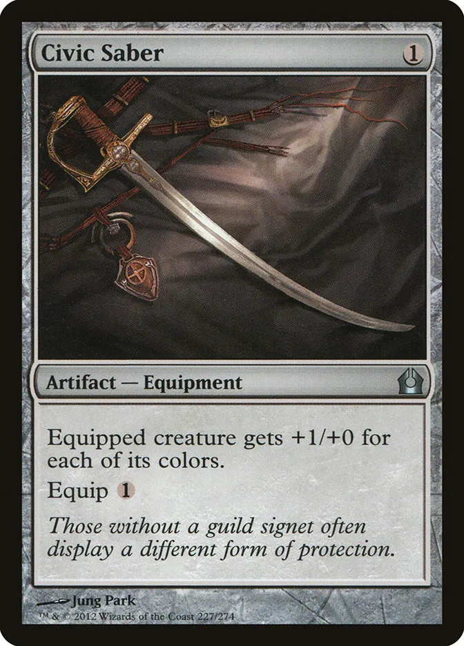 2012 Return to Ravnica Civic Saber #227 uncommon card image