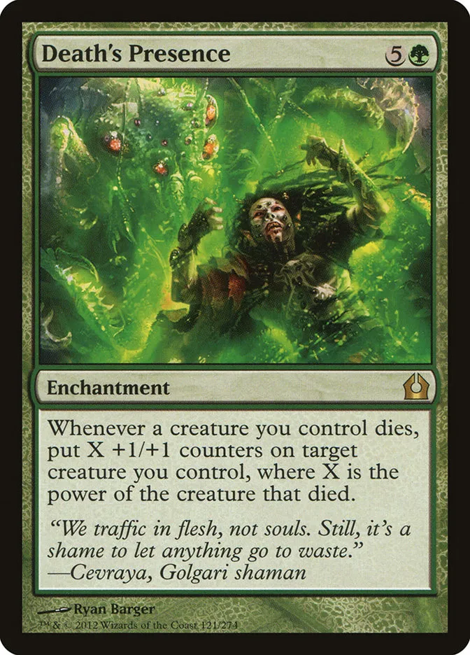 2012 Return to Ravnica Death's Presence #121 rare card image