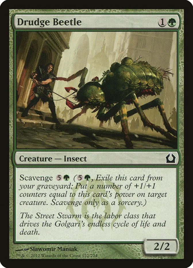2012 Return to Ravnica Drudge Beetle #122 common card image