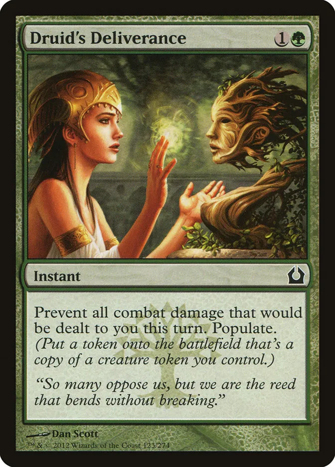 2012 Return to Ravnica Druid's Deliverance #123 common card image
