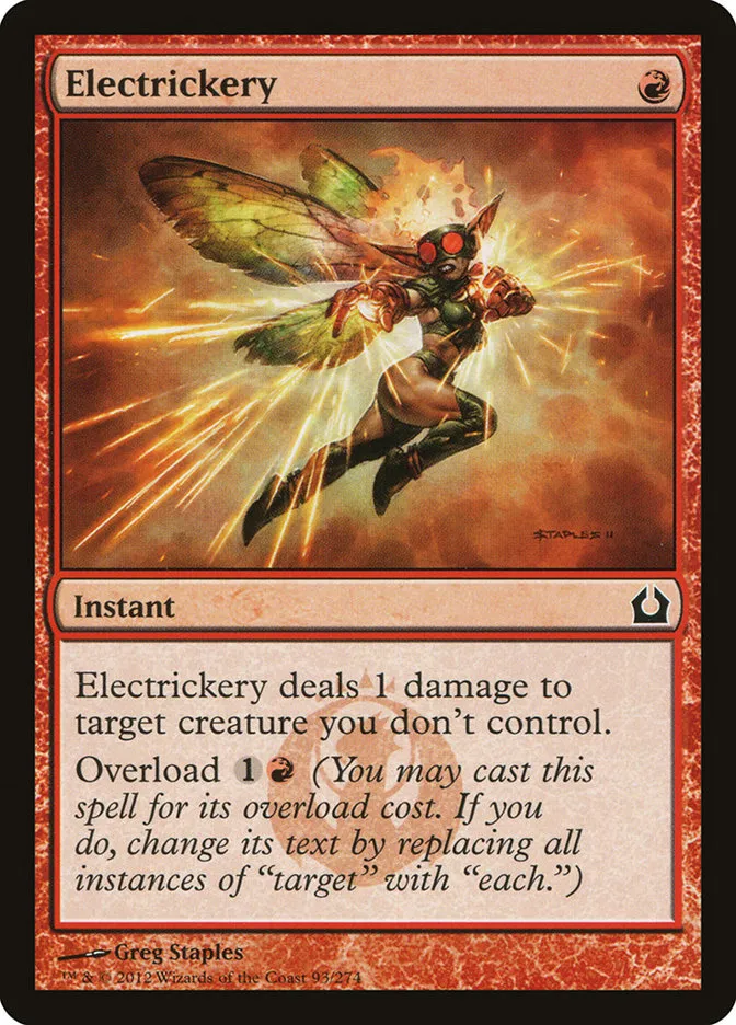 2012 Return to Ravnica Electrickery [Foil] common #93 common card image
