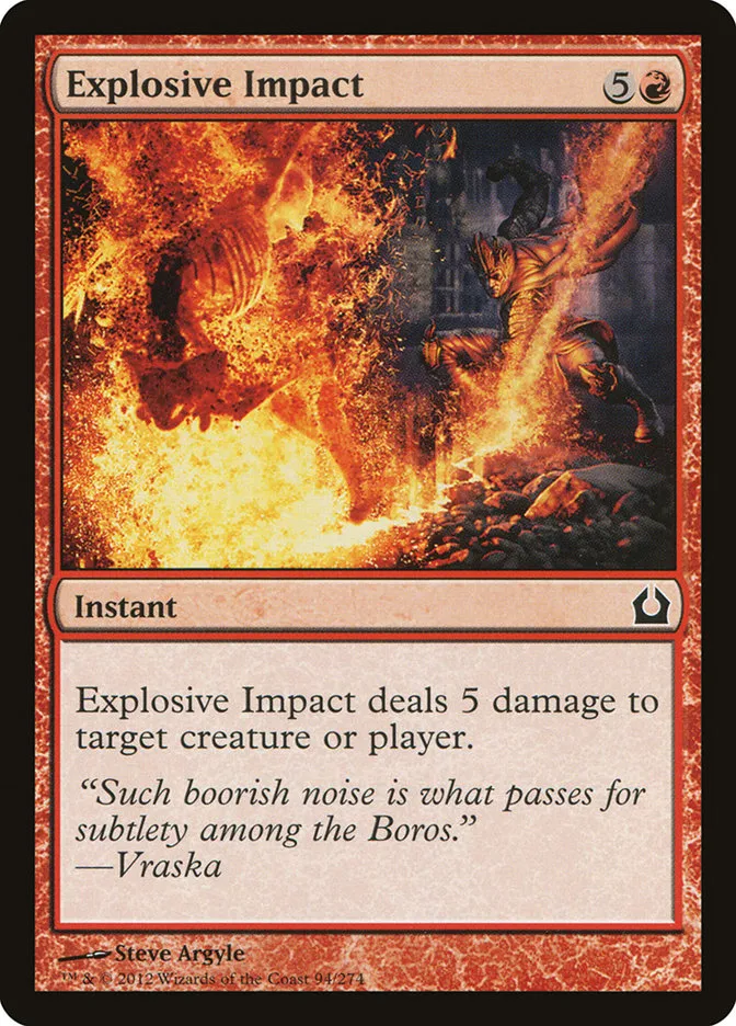 2012 Return to Ravnica Explosive Impact common #94 common card image