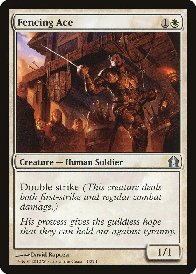 2012 Return to Ravnica Fencing Ace [Foil] uncommon #11 uncommon card image