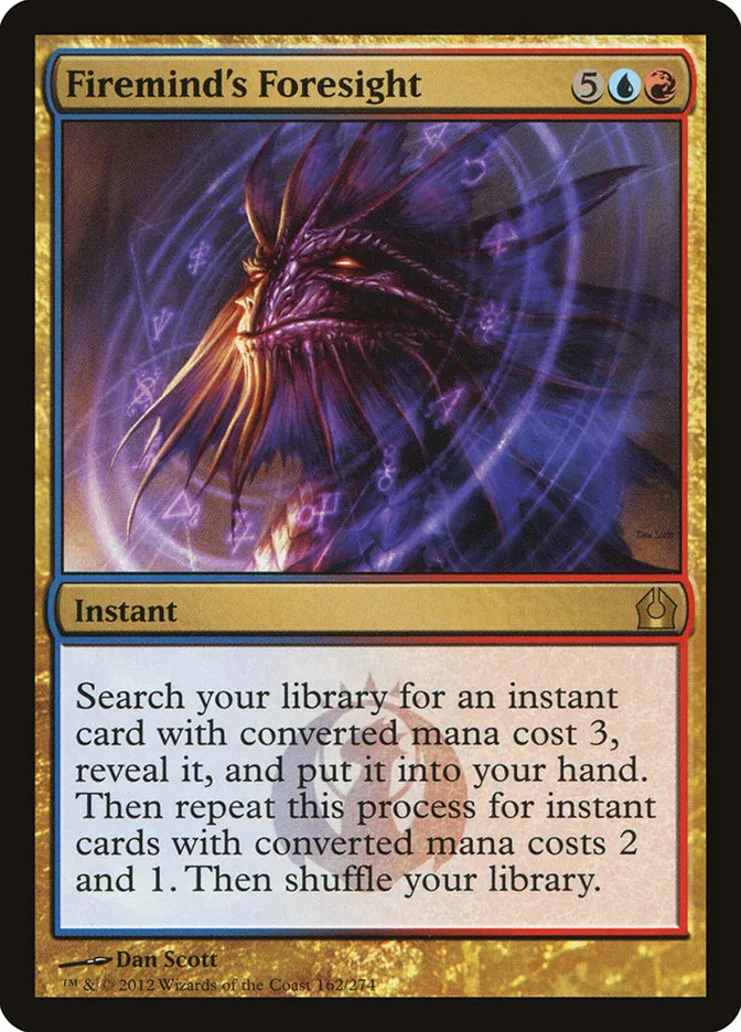 2012 Return to Ravnica Firemind's Foresight #162 rare card image