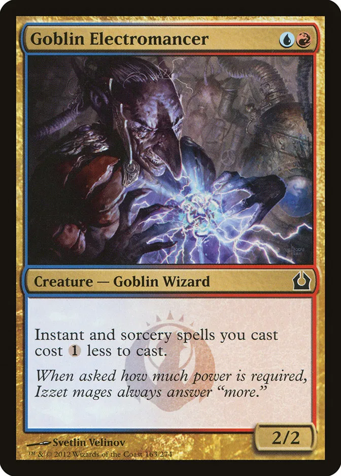 2012 Return to Ravnica Goblin Electromancer common #163 common card image