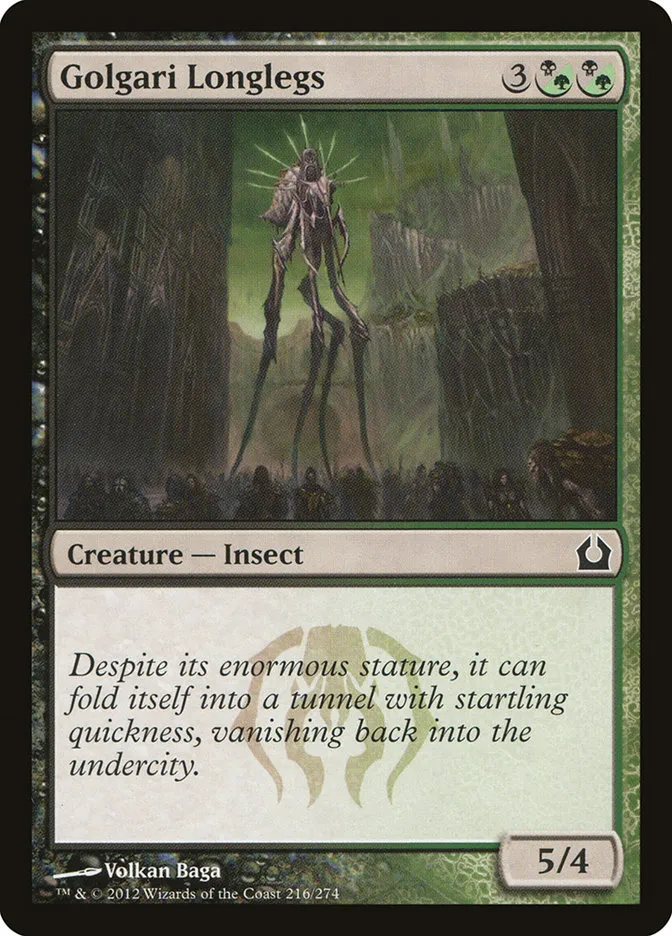 2012 Return to Ravnica Golgari Longlegs #216 common card image
