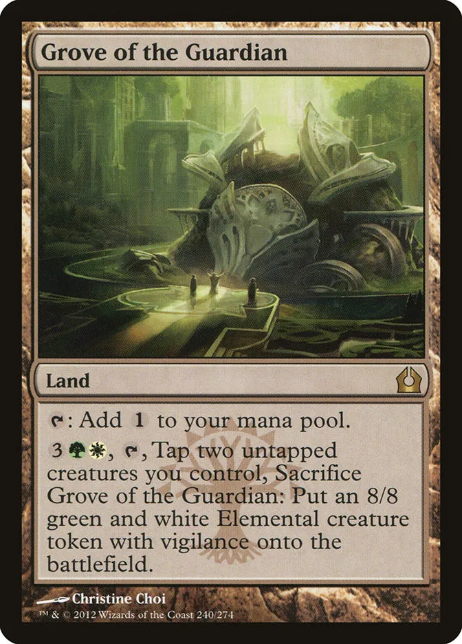 2012 Return to Ravnica Grove of the Guardian [Pre-Release] rare #240 rare card image