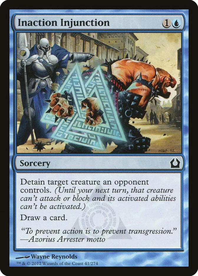 2012 Return to Ravnica Inaction Injunction [Foil] common #41 common card image