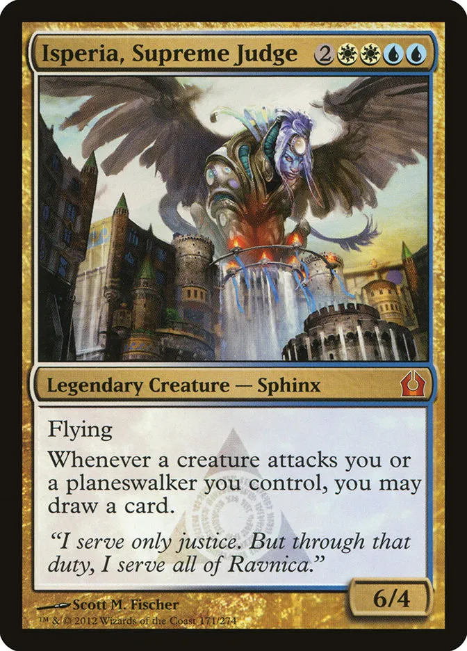 2012 Return to Ravnica Isperia, Supreme Judge mythic #171 mythic card image