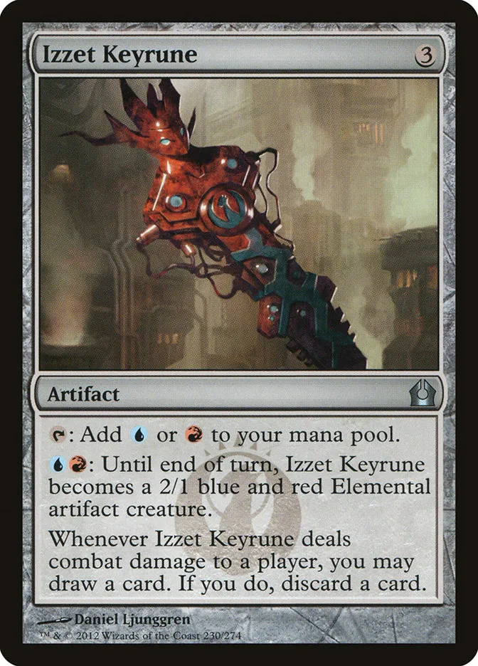 2012 Return to Ravnica Izzet Keyrune #230 uncommon card image