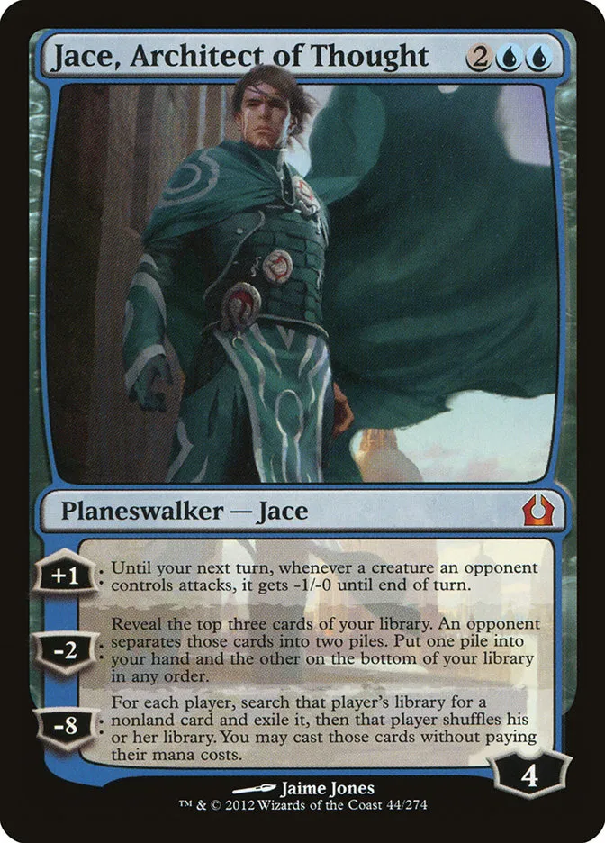 2012 Return to Ravnica Jace, Architect of Thought [Foil] mythic #44 mythic card image
