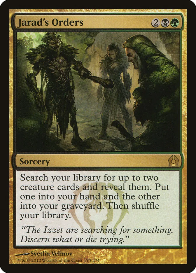 2012 Return to Ravnica Jarad's Orders rare #175 rare card image