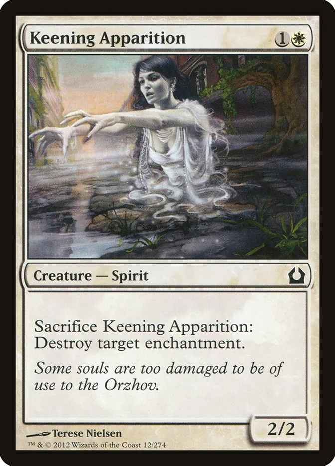 2012 Return to Ravnica Keening Apparition [Foil] common #12 common card image
