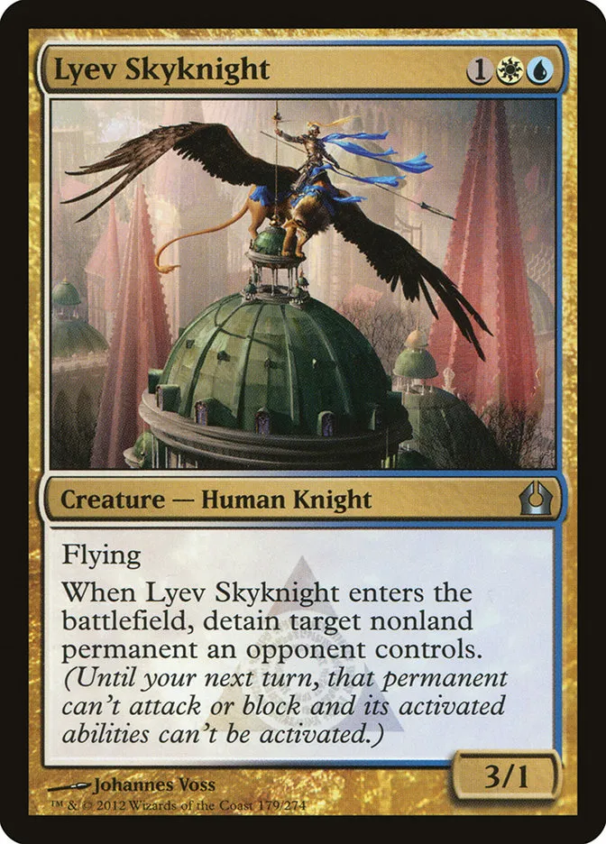 2012 Return to Ravnica Lyev Skyknight #179 uncommon card image