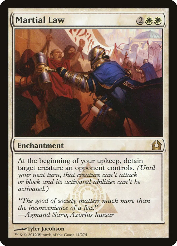 2012 Return to Ravnica Martial Law [Foil] rare #14 rare card image