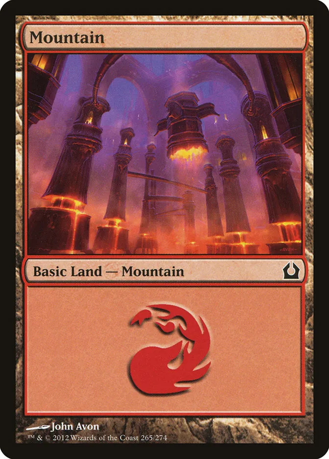 2012 Return to Ravnica Mountain common #265 common card image
