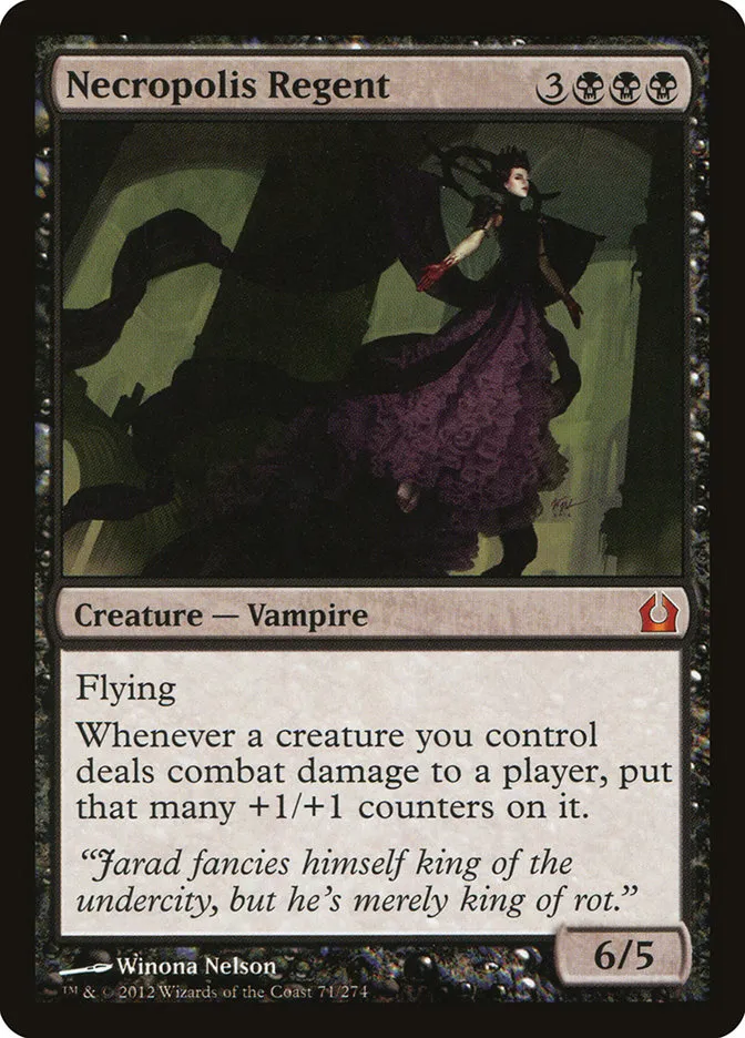 2012 Return to Ravnica Necropolis Regent [Foil] mythic #71 mythic card image