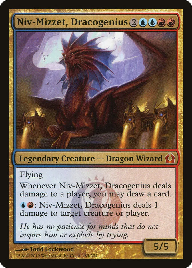 2012 Return to Ravnica Niv-Mizzet, Dracogenius mythic #183 mythic card image