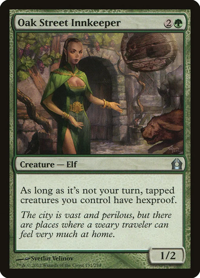 2012 Return to Ravnica Oak Street Innkeeper #131 uncommon card image