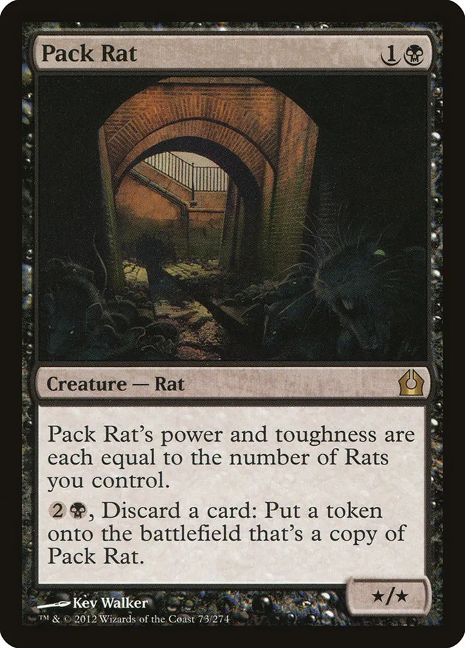 2012 Return to Ravnica Pack Rat rare #73 rare card image