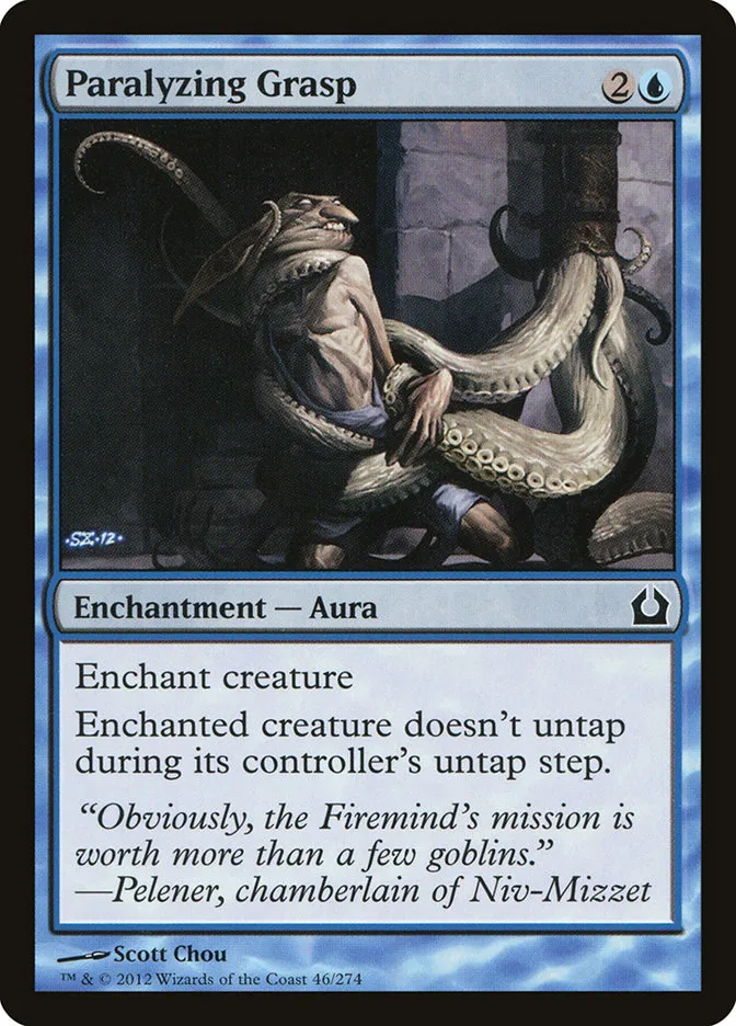 2012 Return to Ravnica Paralyzing Grasp [Foil] common #46 common card image