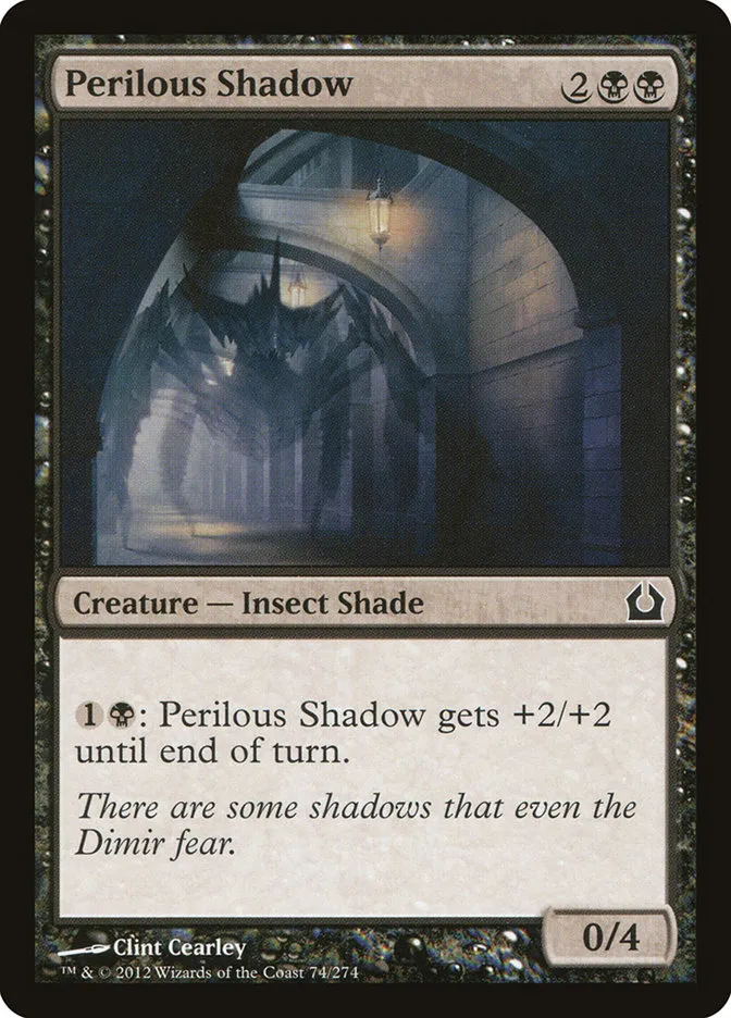 2012 Return to Ravnica Perilous Shadow common #74 common card image