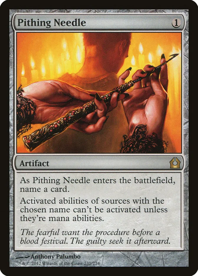 2012 Return to Ravnica Pithing Needle #231 rare card image