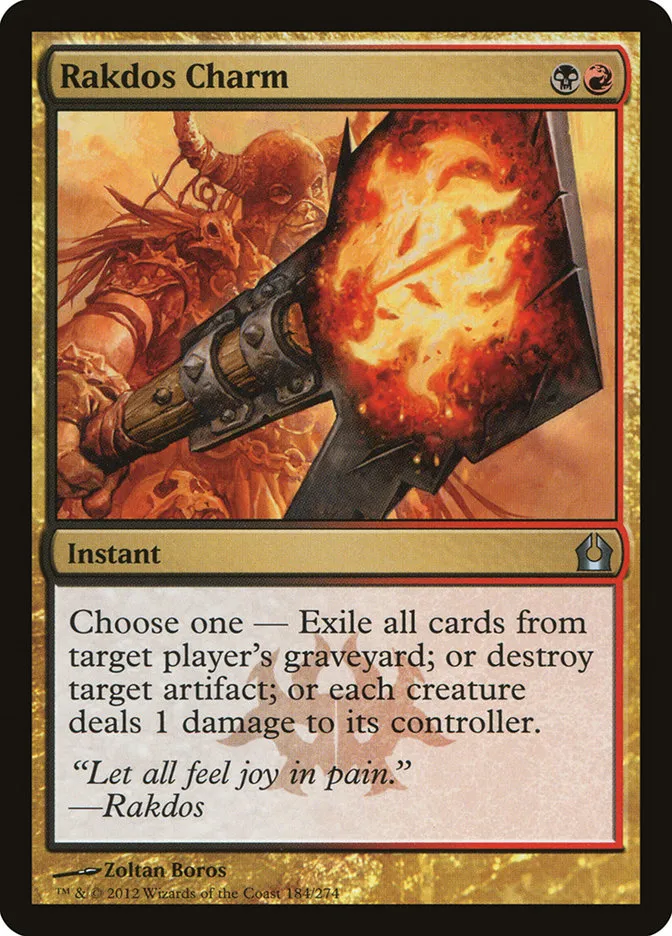 2012 Return to Ravnica Rakdos Charm uncommon #184 uncommon card image