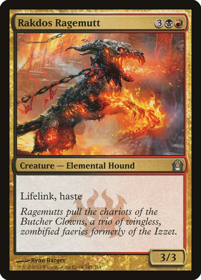 2012 Return to Ravnica Rakdos Ragemutt #185 uncommon card image