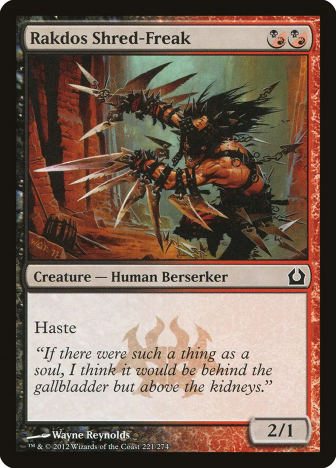 2012 Return to Ravnica Rakdos Shred-Freak #221 common card image