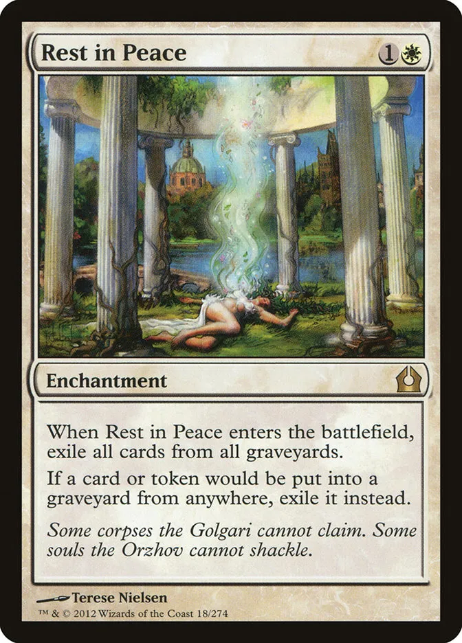 2012 Return to Ravnica Rest in Peace [Foil] rare #18 rare card image