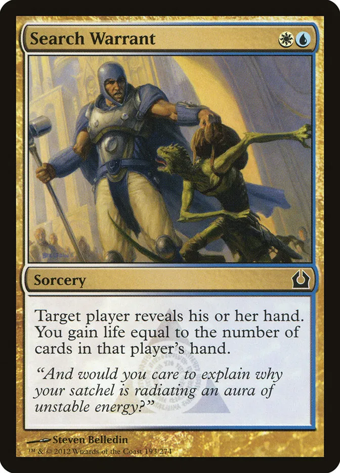 2012 Return to Ravnica Search Warrant #193 common card image