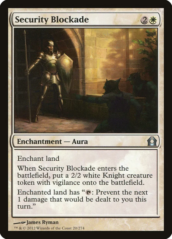 2012 Return to Ravnica Security Blockade uncommon #20 uncommon card image