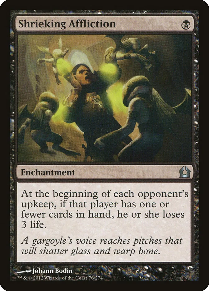 2012 Return to Ravnica Shrieking Affliction [Foil] uncommon #76 uncommon card image