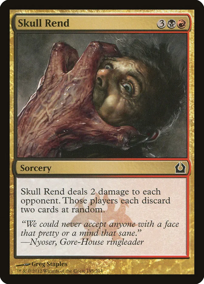 2012 Return to Ravnica Skull Rend common #195 common card image