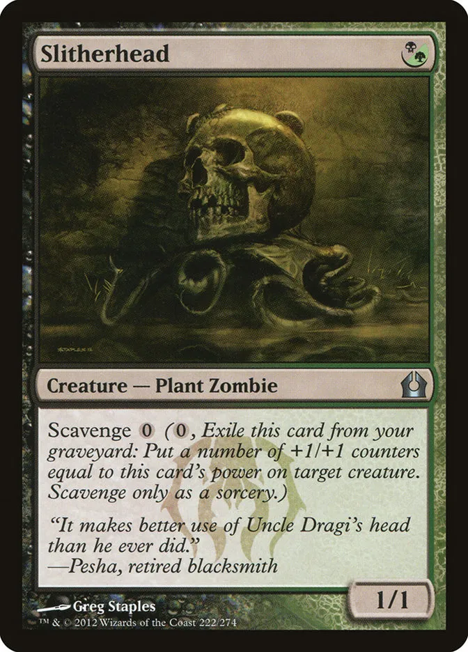 2012 Return to Ravnica Slitherhead uncommon #222 uncommon card image